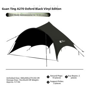 Mobi Garden | Rainproof Anti-UV Large Space Black Oxford Shade Tent