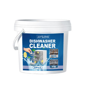 JAYSUING Wash Dishwasher Cleaning Tablets Strong Stain Dishwasher cleaner for descaling Remove Hard Water Stain Grease Removal Descaling Detergent for Kitchen Restaurant Dishwasher Cleaning (20Pcs)