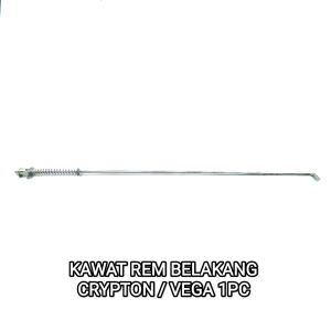 Kawat Rem Belakang Crypton / Vega - Tiang Lidi Kampas Pedal Rem Rim Brake Break Rod Mur Per Peer Pir Yamaha Vega Lama Old Vega R
