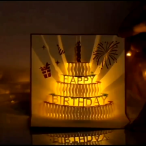 3มิติ การ์ดอวยพรวันเกิดแบบป๊อปอัพ / การ์ดวันเกิดรูปเค้กพร้อมเสียงเพลงสำหรับของขวัญวันเกิด / การ์ดวันเกิดรูปเค้กพร้อมไฟ LED เรืองแสง / การ์ดอวยพรวันเกิดพร้อมเสียงเพลงการ์ตูนสุดสร้างสรรค์