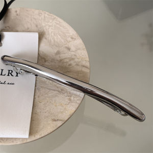 11cm Women New Simple Metal Golden Strip Long Barrettes Hair Clips Vintage Hairpins Automatic Smooth Spring Clip Hairgrip INS