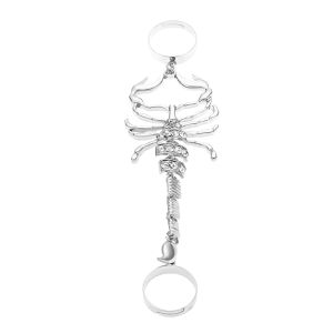 Nhẫn Hợp Kim Đàn Hồi Hình Con Rắn Punk Hip Hop Phong Cách INS Nhẫn Ngón Trỏ Nhẫn Chuỗi Bạc Vàng Phụ Kiện Thời Trang Nữ