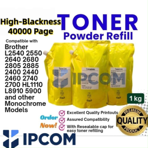High-Blackness Universal Toner Refill for Brother DCP 2540/2700/5900/8910 HL1000 | Crisp Prints | PH Office/Home Ready