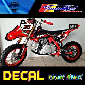 Sticker Decal Untuk Motor Trail Mini 50cc Type MC58 RXK JAGUAR Dengan Motif Desain 35
