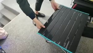 SILVER KNIGHT Collapsible and Portable Camping Roll Up Table Coffee Table Aluminum Lightweight Material