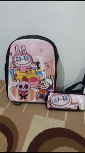 tas sekolah anak perempuan TK SD terbaru tas ransel viral motif boneka labubu