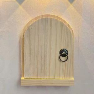 Smart Switch Cover Sticker Solid Wood Creative 3D Home Decor Protective Cute Wall Decal Plug Cover Living Room Decor