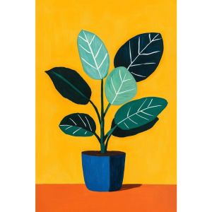 Garden Flower Vase Art Poster Flower Plant Illustration Print Canvas Painting Wall Art Picture Home Living Room Room Decoration