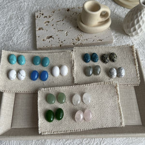 Elegant Oval Natural Jadeite Silver Earrings for Women Simple Yet Stylish Traditional Chinese Aesthetic Freshly Released Fashion Jewelry