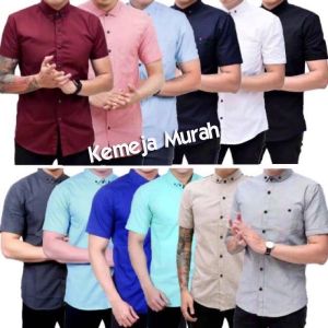 Kemeja Polos Pria Lengan Pendek Kemeja Murah
