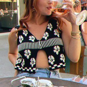 AvoDovA Women Knit Tank Top Sleeveless Crew Neck Letters Print Irregular Hem Slim Fit Casual Vest Tops