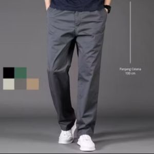 Celana cino Panjang pria standar Jumbo Casual setraigh