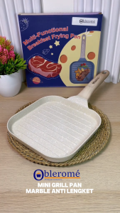 Grill pan Marble Granite Anti Lengket Pemanggang Frypan Panggangan Wajan marble pan KTCmart OBLEROME
