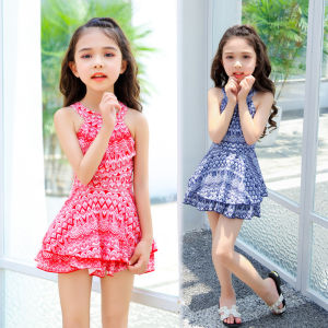 Kids Swimsuit Ethnic Style Split Skirt Cute South Korea Princess Toddler Children Teens Boxer Shorts Girl Hot Spring Swimsuit