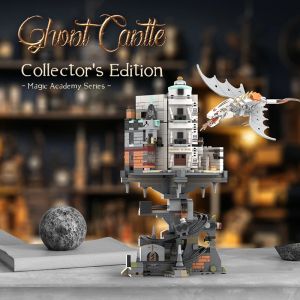 1056PCS MOC Gringotts Wizarding Bank Building Blocks Set Creative Magic World Dragon Mini Model Brick Puzzle Toys Gift for Adult
