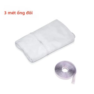 Vải Bạt Dán Cửa Sổ Cho Máy Điều Hòa Di Động 3m/4m/5m Có Khóa Kéo Và Dán Keo - Bạt Che Cửa Sổ Máy Lạnh