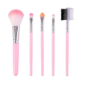 5pcsชุดแปรงแต่งหน้า แปรงอายแชโดว์ แปรงริมฝีปาก แปรงปัดแก้ม แปรงขนตา เครื่องมือแต่งหน้า brush