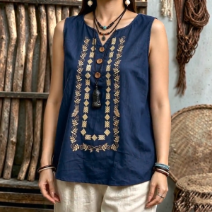 WomenS Retro TopTagalog WomenS Ethnic V-Neck Plus Size T-Shirt Vest Traditional Holiday Outfit