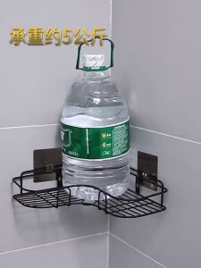 ชั้นวางของเหล็กสามเหลี่ยม เข้ามุม ติดผนัง สำหรับห้องครัวและห้องน้ำ ชั้นวางของ ชั้นวางของติดผนัง  และเก็บของจิปาถะ