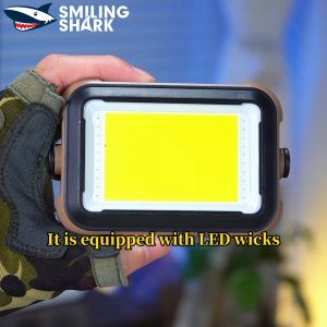SMILING SHARK LY8264 COB Camping Light 8Mode Magnetic Work Light Solar Energy Type-c Rechargeable Flashlight Waterproof Outdoor Camping Working Lighting