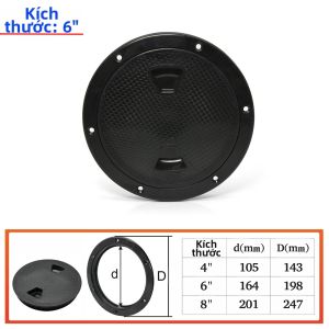 RYSJM | 2 Cái Cửa Kiểm Tra Thuyền Tròn Bằng Nhựa Chống Trượt Có Nắp Có Thể Tháo Rời Cửa Ra Vào Có Thể Tháo Rời 4in 6in 8in Phụ Kiện Phần Cứng Hàng Hải