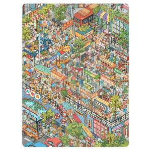 Snack Street Restaurant Street View DIY Stickers Highly Playable Sticker Stacking Pasting Festival Birthday Gift for Kid Child