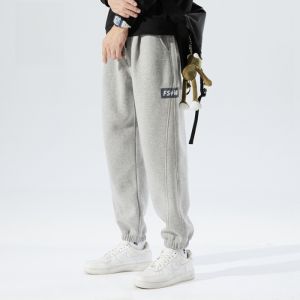 ROMON | Loose Fit Sporty Mens Sweatpants Elastic Grey Casual Long Pants Autumn New Style Romon Youth Fashion Urban Style Loose Waist