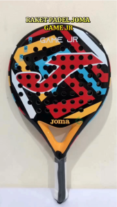 Joma Raket Padel Game II JR Black Orange / Racket Padle Joma Game II JR Fiber Core