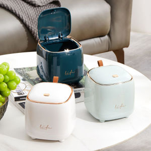 Desktop Small Trash Can Recycling Cute Garbage for Tabletop Countertop UseWaste Can Parlor Car Bedroom