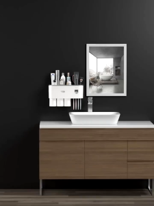 Mengni Dispenser Odol Sikat Gigi 5 Gelas / Wall-Mounted Toothpaste And Toothbrush Holder