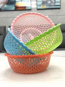 Thickened Plastic Vegetable And Fruit Washing Basket Drain Basket Water Sieve Kitchen Home Use Drop Resistant Laundry Basket