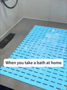 Non-slip bathroom mat pvc bathroom door non-slip floor shower quick dry carpet drainage