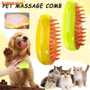 Kebidumei 3 In 1 Steamy Brush Cat Dog Massage Comb Pet Steamy Brush Electric Water Brush Cat Dog Accessories【Free rinse aid】