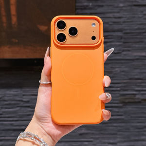 เคสโทรศัพท์แม่เหล็ก Magsafe สำหรับ iPhone 17 Air Pro Max ผลิตจากซิลิโคนเหลว รองรับการชาร์จไร้สาย สีพื้นด้าน ป้องกันการกระแทก