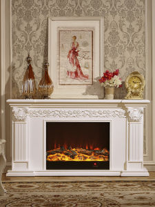 2 Meter Solid Wood Electric Fireplace Decorative Cabinet Living Room TV Stand European Style Fireplace Shelf American Style