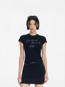 CALLED BACK | Sparkly Slim Fit Short Sleeve Tee