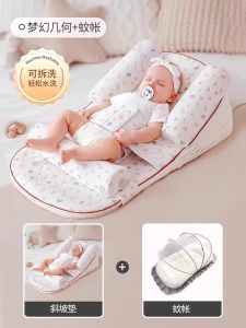 Anti-Vomiting Infant Feeding Pillow Newborn Slope Pad Baby Bed Multi-Function Pillow Feeding Aid Comfortable Soft Material