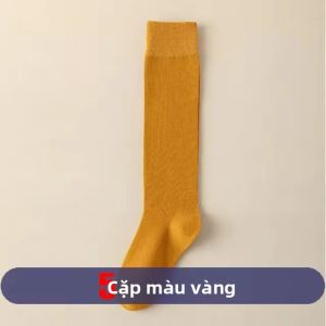 5 Đôi Tất Cotton Chắc Chắn Cho Nữ Tất Dài Thoáng Khí Tất Dài Thấm Hút Mồ Hôi Nén Dưới Đầu Gối Tất Cho Học Sinh Nữ