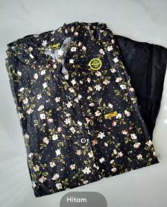 SETELAN RAYON TWILL PREMIUM KOMBINASI MOTIF BUNGA/ONE SET WANITA DEWASA KEKINIAN/SETELAN RAYON TWILL TERLARIS