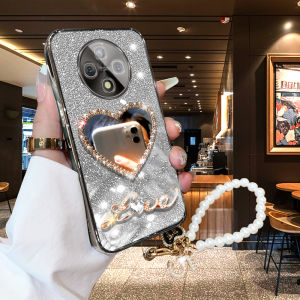 Oppoa3 Phone Case Fashion Glitter Diamond Protective Case A3pro Soft Case with Mirror Pka110 Silicone Ultra-Thin Drop-Resistant Pjy110 Internet Celebrity Female New Arrival Popo All-Inclusive Lens Pooop Lanyard