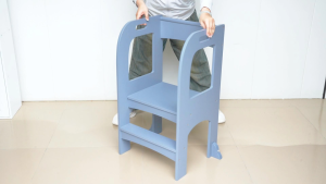 Wooden Kitchen Toddler Step Stool Helper Height Adjustable Learning Toddler Tower with Safety HandRail Standing Tower Daycare Furniture for Kids