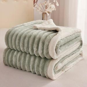 All-Season Extra-Thick Jade Rabbit Fleece Multi-Purpose Blanket