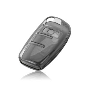 Transparent TPU Key Case Bag Cover Car Folding Shell For Audi A1 A3 A4 A5 A6 A7 Q3 Q5 S6 B6 B7 B8 C6 8P 8V 8L TT RS Protector