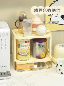 ชั้นวางของแบบตั้งสำหรับชาน้ำนม ชั้นวางของแบบมีช่องรูดสำหรับแก้วน้ำ ชั้นวางของแบบแยกส่วนสำหรับเครื่องมือการให้กินอาหารสำหรับเด็ก กล่องเก็บของสำหรับผู้ใช้