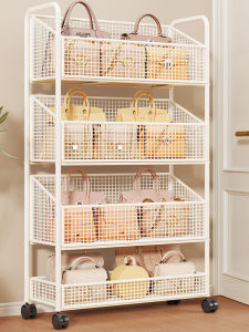 QINQI | Organizing Storage Rack Door Gap Freestanding Layered Bag Organizer