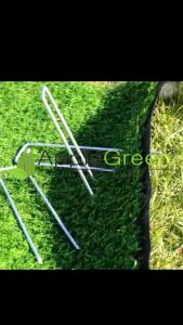 100Pcs DIY Metal U Pins Galvanised Artificial Grass Turf Mat Pegs Staples Garden Weed Paku Weedmat Paku U