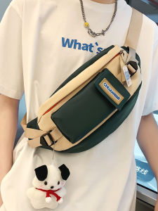 Túi Đeo Chéo Nam Thời Trang Đường Phố Túi Đeo Hông Đeo Vai Túi Đeo Ngực Cho Thanh Thiếu Niên Túi Đeo Chéo Mềm Có Ngăn Đựng Máy Tính