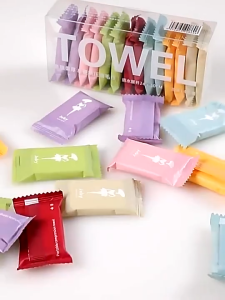 14pcs/box Disposable Washcloth Portable Travel Towel Thickened Compressed Face Cleansing Beauty Square Towel
