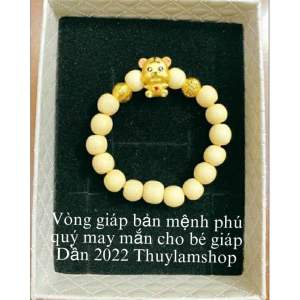 Vòng dâu tằm thật mic giáp bạc s925 xi vàng cho bé ngon giấc bình an may mắn