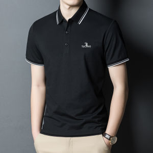 TUCANO | Thin Short Sleeve Turn-down Collar T Shirt Business Casual